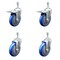 Service Caster 5 Inch SS Blue Poly Swivel 10mm Threaded Stem Caster Total Lock Brake, 2PK SSTSTTL20S514-PPUB-BLUE-M1015-2-S-2 - alternate 1